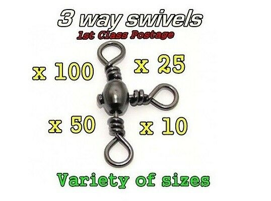 Three Way Swivels - All Sizes - 3 Way Fishing Swivels – JK Rigs and Bits