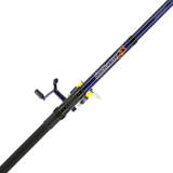 Complete Sea Fishing Set - Telescopic Beachcaster Rod + Reel with Line, Feathers