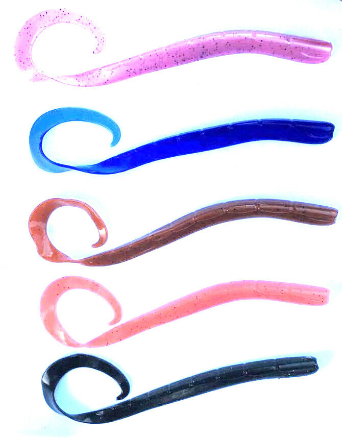Sea Fishing Jelly Worms Ripple Tail Lures Cod Pollock Bass