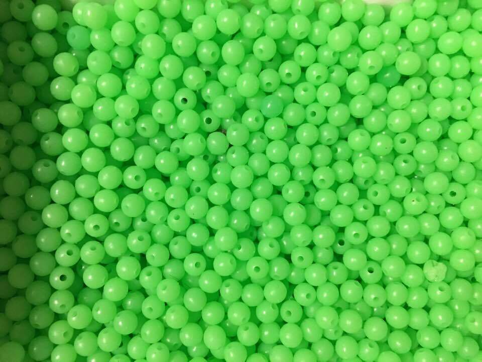 Lumi Beads 6mm round Luminous Sea Fishing Beads - Yellow Green Red