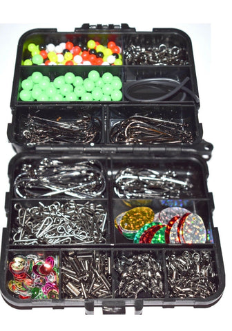 Sea Fishing Tackle Set Boxed 597 pcs  in Tackle bit box swivels crimps hooks