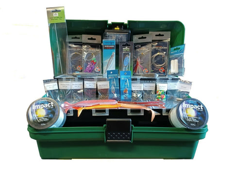 Premium Sea Tackle Torch Box Set - Tons of Tackle Lures Line Hooks Weights Beads