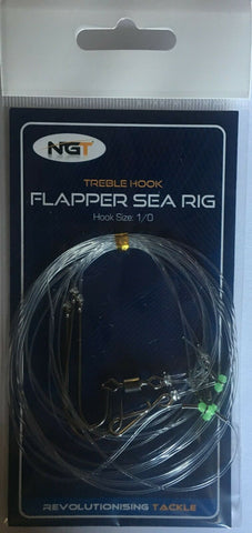 4 X Two No 1/0 circle hook flapper sea fishing rigs.