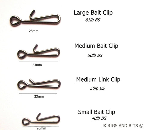 Bait / Lead Clips - Sea Rig Clips - Small Medium Large 10 25 50 100 200 500 1000