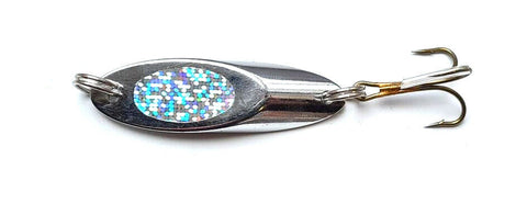 Silver Fishing Wedge - 18g Holographic Sea Fishing Lure - Bass Cod Pike Perch