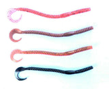 Sea Fishing Jelly Worms Curl Tail Lures Cod Pollock Bass