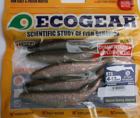 Shad Lures  BTS ECOGEAR - (6 per pack)  4.5 inch / 6 colours FREE SHIPPING