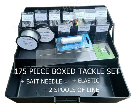 Boxed Sea Fishing Tackle Set With Line & Accessories -Sea Shore Hooks Swivels