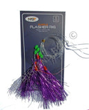 Flasher Rig - 5 Hook Purple Rig - Mackerel, Pollock, Bass