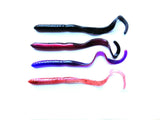 Sea Fishing Ripple Tail Worms - Jelly Worms Lures for Bass Cod Pollock